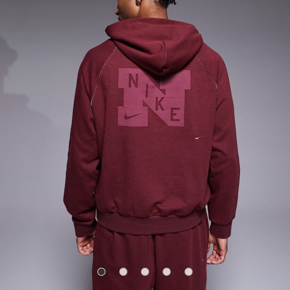 Nike Training Heritage logo hoodie in dark red Medium - Picture 2 of 6